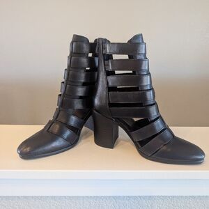 Vintage Foundry Co. Black Strappy Ankle Boots